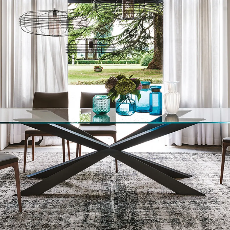 Cattelan Italia Spyder-ruokapöytä, suorakaide