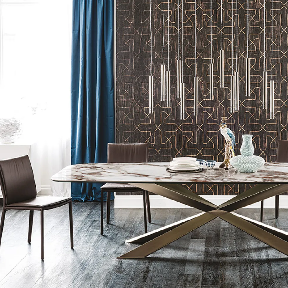 Cattelan Italia Spyder-ruokapöytä, suorakaide