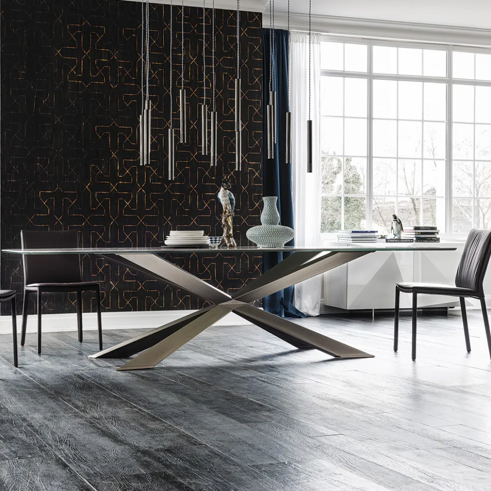 Cattelan Italia Spyder-ruokapöytä, suorakaide