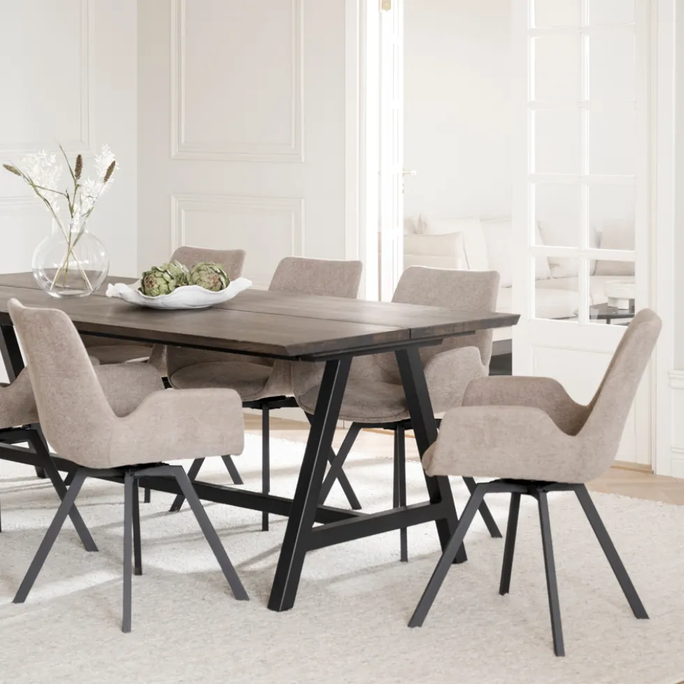 Rowico Carradale-ruokapöytä A-jalka, jatkettava