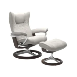 Stressless Wing-lepotuoli + rahi, valkoinen