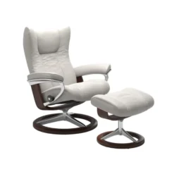 Stressless Wing-lepotuoli + rahi, valkoinen