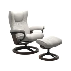 Stressless Wing-lepotuoli + rahi, valkoinen
